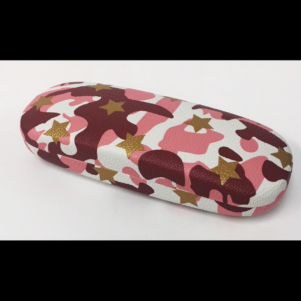 Pink Camo Hard Shell Glasses Case Holder w/ Cloth